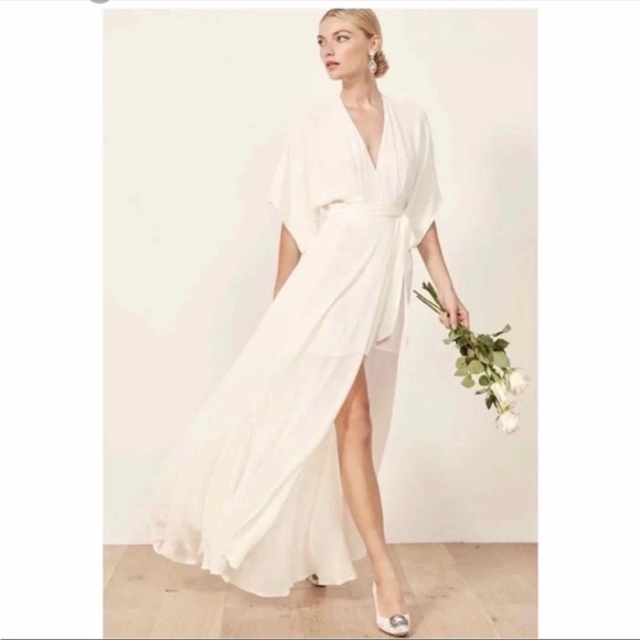 NEW Reformation Winslow Bridal Dress in Ivory Size XS